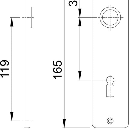 HOPPE Kurzschildpaar 202KP/AP Aluminium F1 ( 3000252146 )