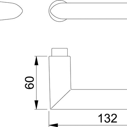 Maniglia a leva HOPPE parte foro Stoccolma 1140 alluminio F1 / colore naturale ( 8000350624 )