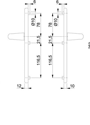 Juego de protección HOPPE Tôkyô 1710/3331/3410 aluminio F1 (3000209030)