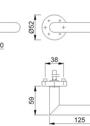 HOPPE Zestaw rozet Amsterdam E1400Z/42H Stal nierdzewna F69 ( 3000220110 )