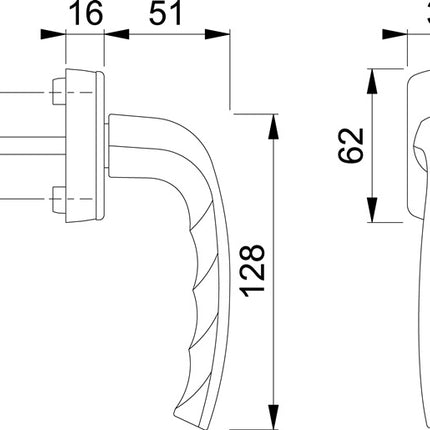 Maniglia HOPPE New York 0810/US10 alluminio F1 / colore naturale ( 3000203780 )