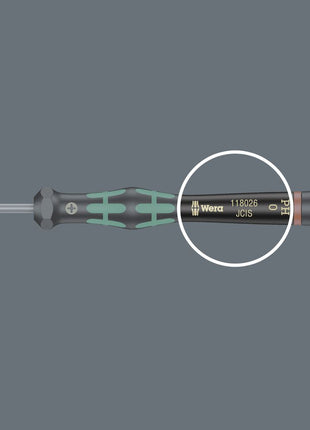 WERA Elektronik-Feinmechanik-Schraubendreher 2035 1,2 mm Klingenlänge 40 mm ( 4300001761 )