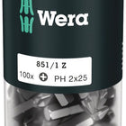 WERA confezione grande di punte 851/1 Z 1/4 ″ PH 2 Lunghezza 25 mm ( 4000822267 )