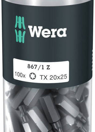 WERA duże opakowanie bitów 867/1 Z 1/4 ″ T 20 Długość 25 mm ( 4000822271 )