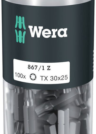 WERA Bitgroßpackung 867/1 Z 1/4 ″ T 30 Länge 25 mm ( 4000822275 )