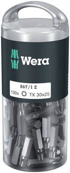 WERA duże opakowanie bitów 867/1 Z 1/4 ″ T 30 Długość 25 mm ( 4000822275 )