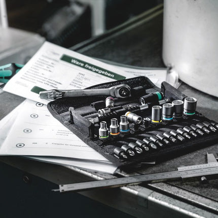 Set di chiavi a bussola WERA 8100 SA 7 Zyklop 28 pezzi 1/4 ″ ( 4000821653 )