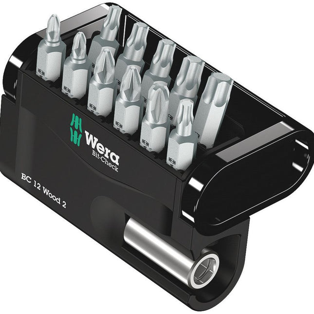WERA Bit-Check 12 Wood 2 Set di punte da 12 pezzi ( 4000829035 )
