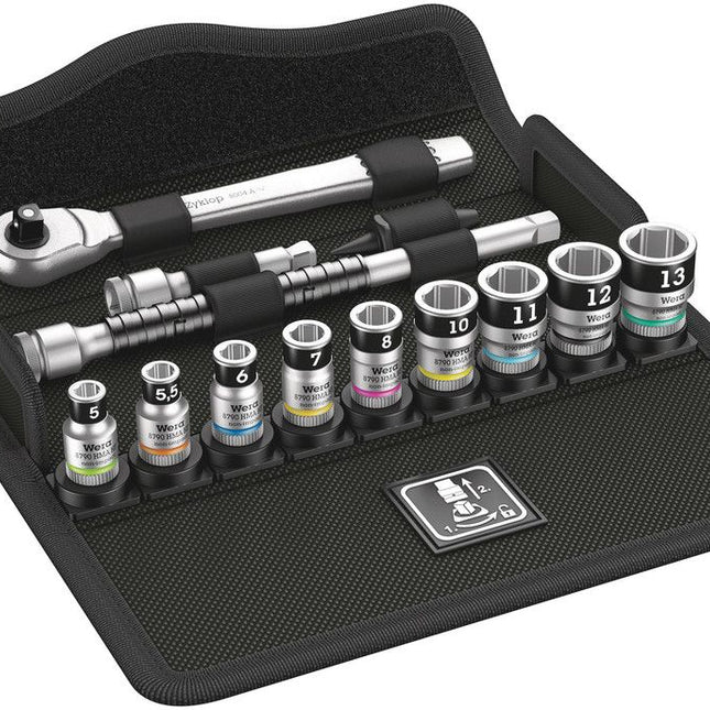 WERA Steckschlüsselsatz 8100 SA 12 HF Zyklop 13-teilig 1/4 ″ ( 4000821783 )