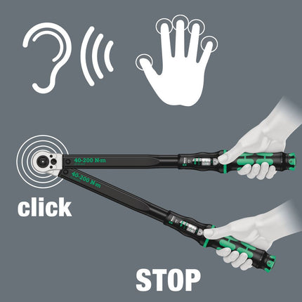 Chiave dinamometrica WERA Click-Torque C 3 Push 1/2 ″ 40 - 200 Nm ( 4000822337 )