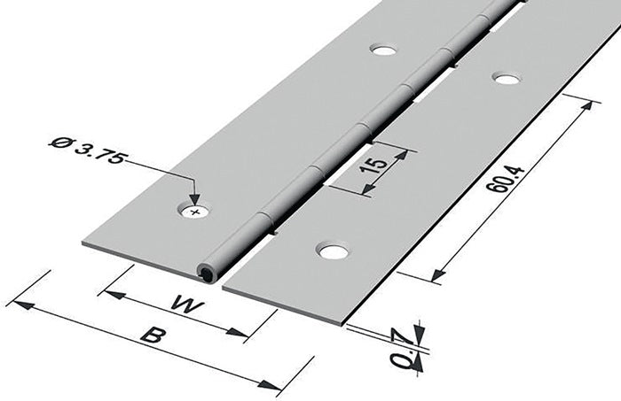 Cerniera ad asta PG Larghezza cerniera aperta 32 mm Spessore materiale 0,7 mm ( 3000272007 )