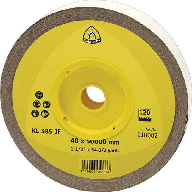 Rotolo di tela abrasiva KLINGSPOR KL 385 JF 115 mm grana 40 ( 4000844456 )