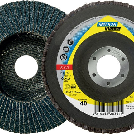 Disco lamellare KLINGSPOR SMT 926 Special Ø 125 mm granulometria 80 6° curva ( 8000352217 )