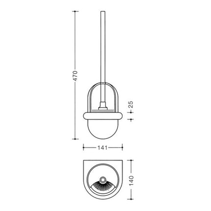 HEWI WC-Bürstengarnitur 477.20.100 Polyamid 99 reinweiß ( 3000205943 )