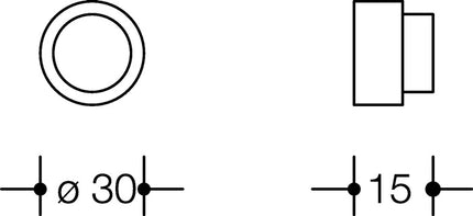 HEWI Tampone per porta a muro 611XA / 611XC Acciaio inox XA opaco ( 3000205865 )