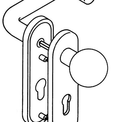 HEWI Kurzschildgarnitur 111R03.113 90 Kunststoff 90 ( 3000204408 )