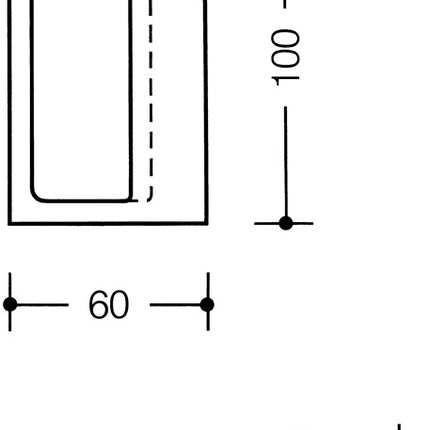 HEWI Copriporta scorrevole 539B Poliammide 99 bianco puro opaco rettangolare ( 3000207831 )
