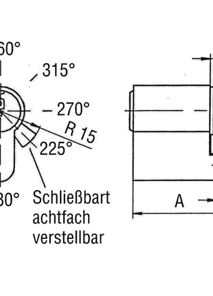 Medio cilindro de perfil BKS 8900 27/10 mm (3000251964)