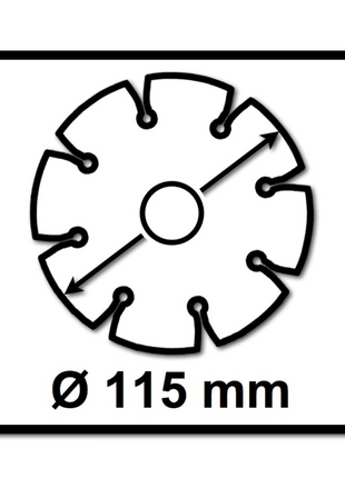 WellCut Diamant Trennscheibe 115x22,2mm Universal turbo ( 888 - 115 / 22 ) - Toolbrothers