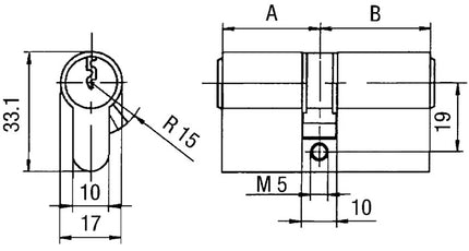 Profilo BKS doppio cilindro PZ 8812 35/75 mm ( 3000251230 )