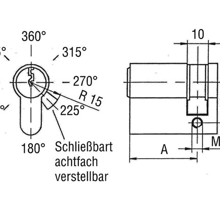 BKS Profilhalbzylinder 8900 27/10 mm ( 3000251975 )