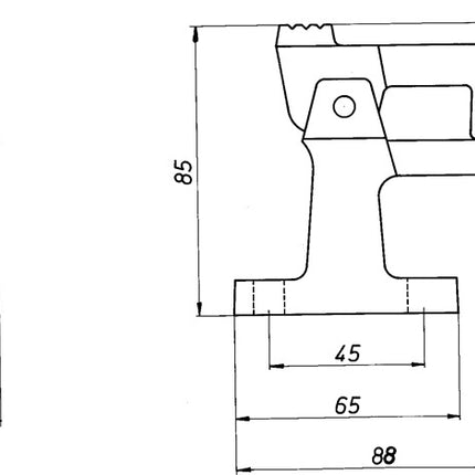 Ferma cancello DENI 3805/3807 in fusione di metallo leggero F1 anodizzato colore naturale ( 3000259265 )