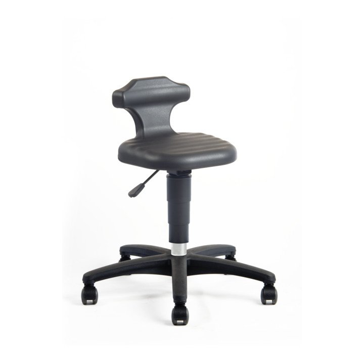 Sgabello girevole BIMOS Flex con ruote integrali in schiuma nera ( 9000454165 )