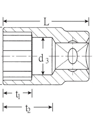 STAHLWILLE Klucz nasadowy 50 1/2 ″ 12-kątny ( 4000826357 )