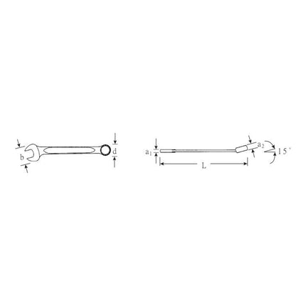 STAHLWILLE Ringmaulschlüssel OPEN BOX 13 SW 36 mm Länge 460 mm ( 4000826025 )