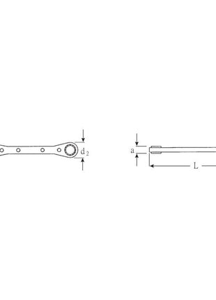 STAHLWILLE klucz oczkowy z grzechotką 25 10 x 11 mm ( 4000826136 )