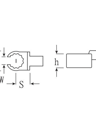 STAHLWILLE llave de estrella 733/10 13 tamaño de llave 13 mm 9 x 12 mm (4000826558)