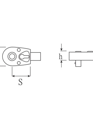 STAHLWILLE 725QR/ 5 3/8 ″ 9 x 12 mm (4000826589 ) grzechotka dwustronna z dźwignią wkładaną