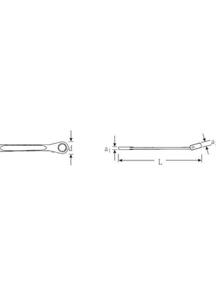 STAHLWILLE llave de trinquete combinada OPEN-RATCH 17 ancho de llave 13 mm largo 182 mm (4000826068)