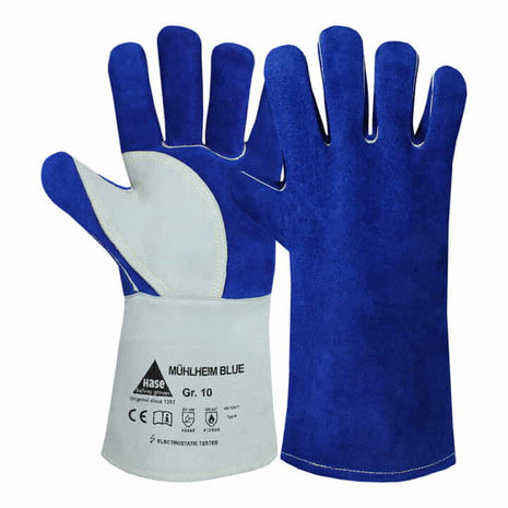 HASE Guantes de soldadura Mühlheim Blue talla 8 azul/gris (8000606296)