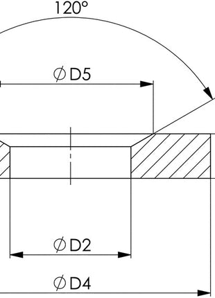 Gniazdo stożkowe AMF DIN 6319G dla śrub M16 ( 4000833450 )