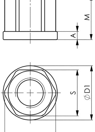 AMF Sechskantmutter DIN 6331 M12 Schlüsselweite 18 mm ( 4000603344 )