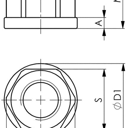 AMF Dado esagonale DIN 6331 M20 Larghezza tra i piani 30 mm ( 4000833415 )