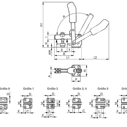 Morsetto verticale AMF n. 6800 misura 1 ( 4000833501 )