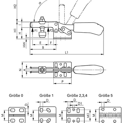 Morsetto orizzontale AMF n. 6830 misura 1 ( 4000833507 )
