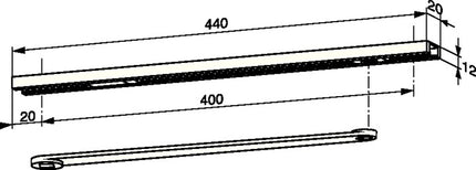 DORMAKABA canale per vetrini G 96 N 20 per ITS 96 ( 3325032036 )