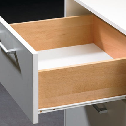 Guida a rulli HETTICH FR 402 con Stop Control acciaio bianco ( 3000271403 )