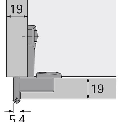 Cerniera di base HETTICH Selekta Pro 2000 230° sporgente, semiprogettante ( 8000610132 )