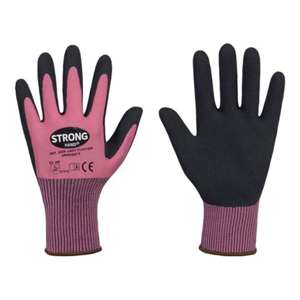 Guanti STRONGHAND LADY FLEXTER taglia 7 rosa/nero ( 8000737566 )