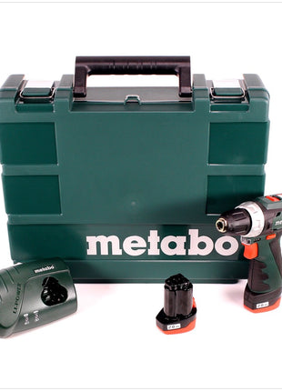 Metabo Power Maxx BS 10,8 Akku Bohrschrauber 10,8V + 2x Akku 2,0Ah + Ladegerät + Koffer ( 600080500 ) - Toolbrothers