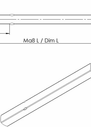 OGRO Drückerstift OGRO 114 PB Vierkant 8 x 110 mm ( 3000267154 )