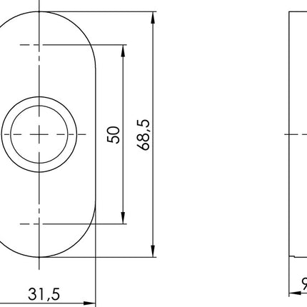 OGRO maniglia a leva rosa 6621 23,5 ER in acciaio inox ER ( 3000267066 )