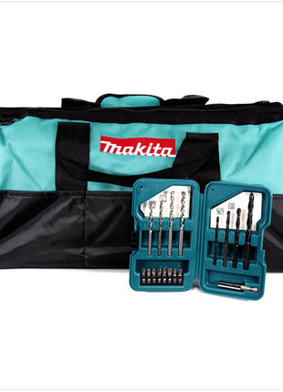 Makita D-40216 17 tlg. Bit & Bohrer Set im Transportkoffer + Werkzeug Tasche aus Stoff - Toolbrothers