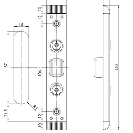 FUHR Schließteil 59076 Bolzenriegel ( 3000254390 )