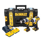 DeWalt DCK 266 D2T Akku Kombo Kit 18 V + DCF 887 Schlagschrauber + DCD 796 Schlagbohrschrauber + 2x Akku 2,0 Ah + Ladegerät