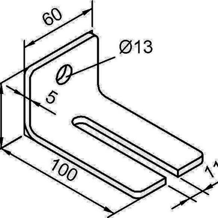 HELM fissaggio angolare 104 WD profilo 100 acciaio ( 3000255821 )